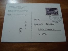 Postkarte Liechtenstein, 1967, Vermählung, Sonder-o