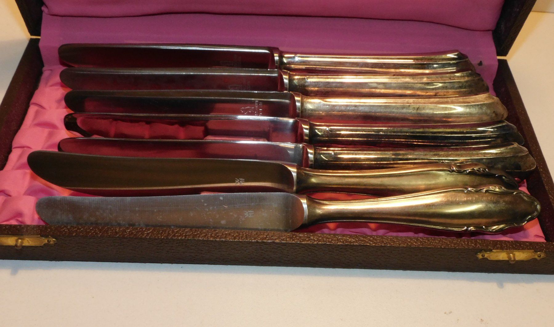WMF Couverts: Besteck versilbert Messer antike 6 Messer mit Case – D'occasion à Sursee par 76 4