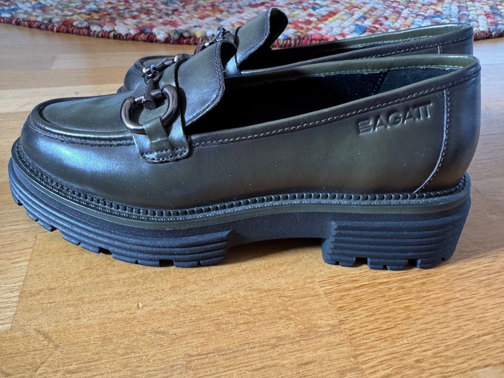 Bagatt Scarpe da donna: Bagatt Leder Slipper dunkelgrün – Nuovo (secondo la descrizione) da St. Gallen venduto da eva_rcr5 1