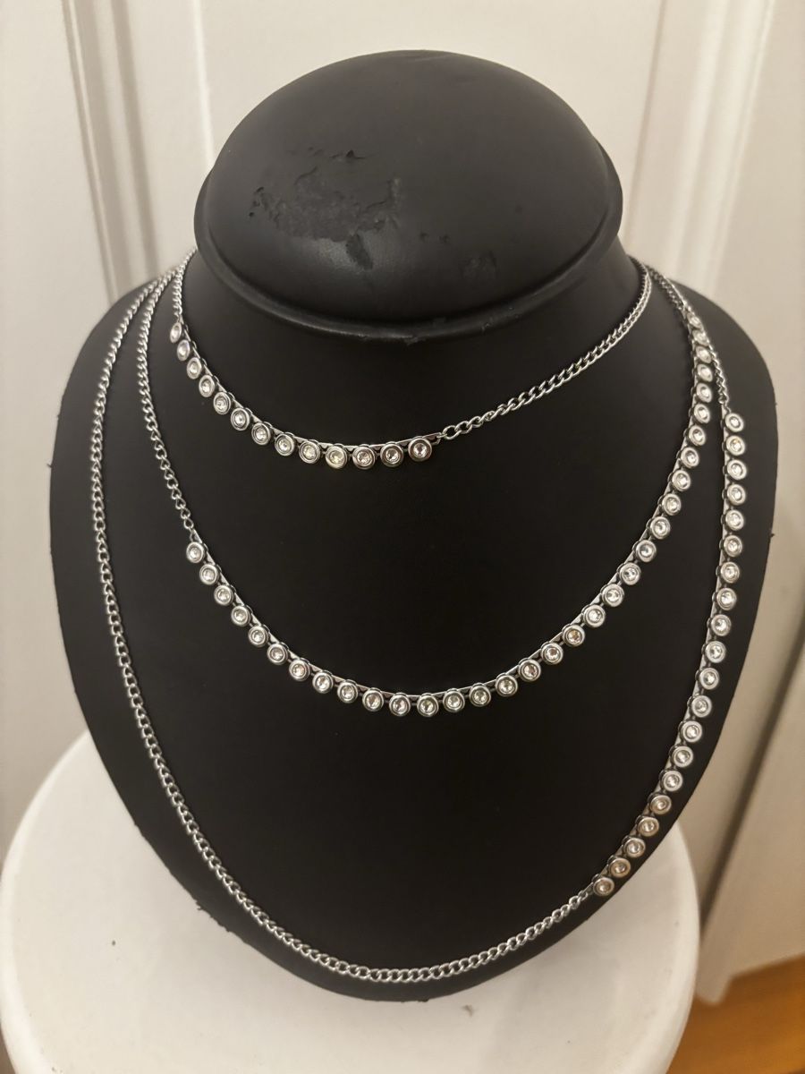 Ketten: Magnifique collier Swatch multi-rangs strass  – Neu (gemäss Beschreibung) aus Genève von ati_tj8f 5