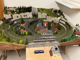 Märklin Modelleisenbahn-Anlage C-Gleis, Delta-Digital, H0,WS