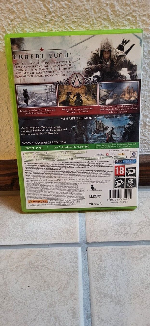 Microsoft Spiele: Xbox 360 Spiel - Assassins Creed 3 – Gebraucht aus Münsingen von Heroism2010 1