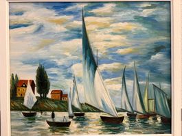 66 cm breitx 56cmhoch/Öl Gemälde, Reproduktion Claude Monet