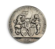 Silberne Schützenmedaille - Luzern 1894 Switzerland 