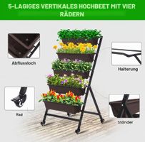 Vertikales Hochbeet 5 Ebenen mit Rollen gebraucht