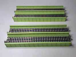 2 x Kato 20 455 Doppelspur Brücke Spur N WS 186 mm T