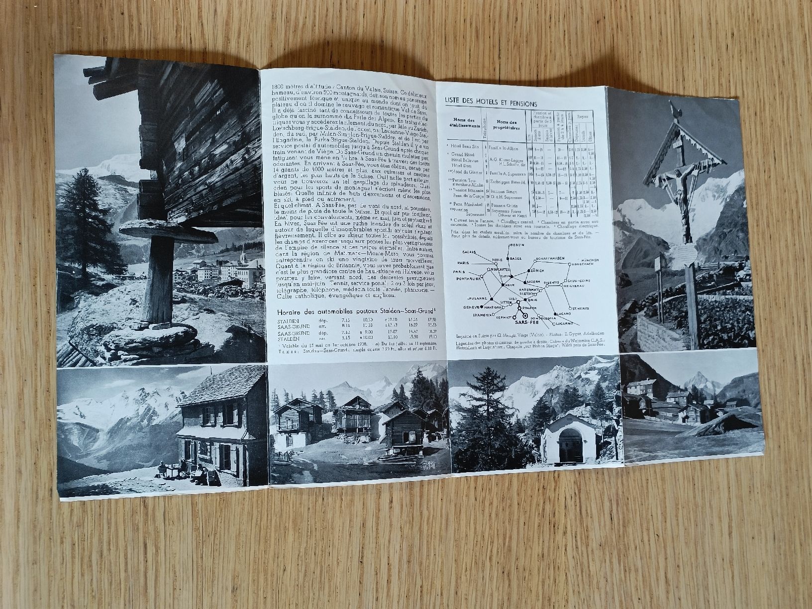 Documenti: Alter Prospekt / Saas Fee VS - Ausgabe ca. 1939 – Usato da Brugg AG venduto da Ente015 2