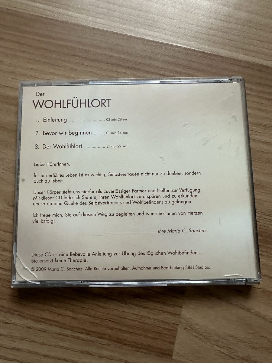 Audiolibri: Maria Sanchez Der Wohlfühlort – Usato da Triesen venduto da zeysel 1