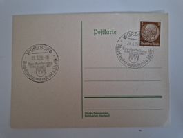 Deutsches Reich Postkarte Briefmarke 1939