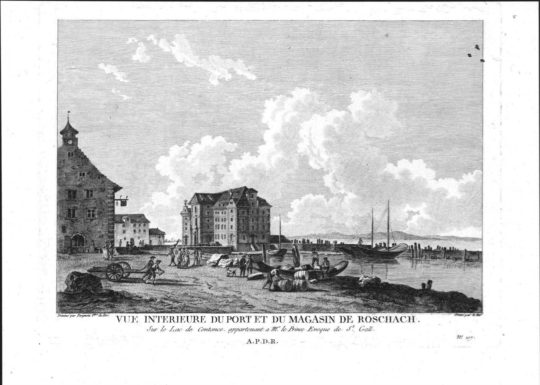 Incisioni: Rorschach Originalkupferstich 1780 – Usato da Rafz venduto da Helvet32