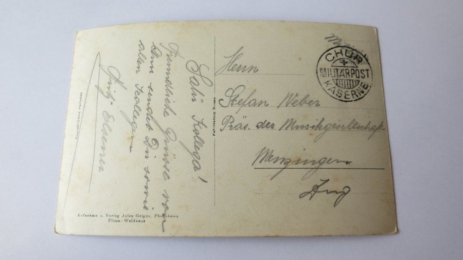 Cartoline postali: Chur - mit Calanda - Feldpost – Usato da Jona venduto da centumprata 1