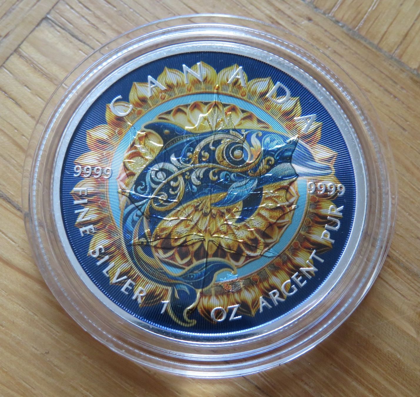 Tutti le monete: Maple Leaf 2025 Farbiger Round Mandala Dolphin1OZ SILBER – Nuovo (secondo la descrizione) da Wetzikon ZH venduto da Nicki6 3