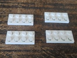 lego 4757c01 lot de 4 pièces White Electric Plate 2 x 4