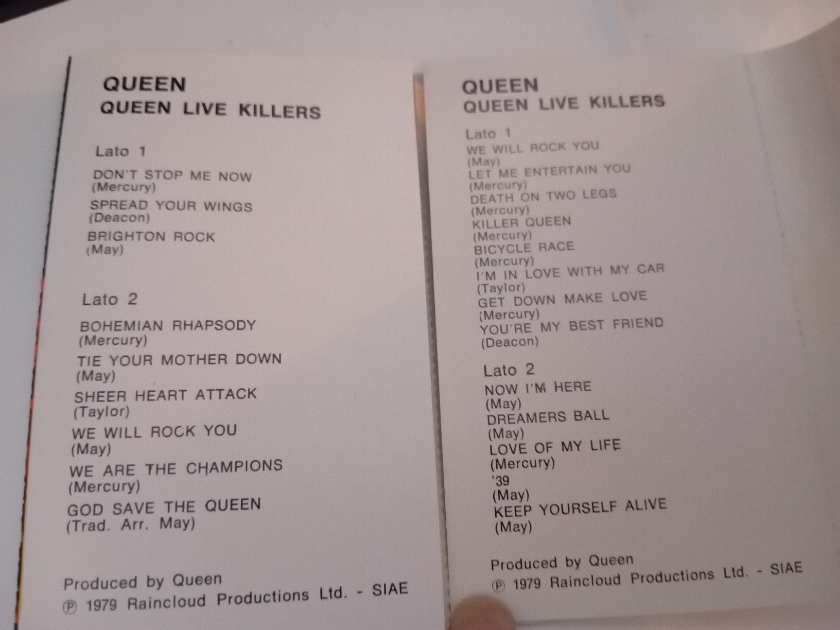 Cassettes audio: Queen Live Killers 2 MC – D'occasion à Biasca par Old_6blh 4