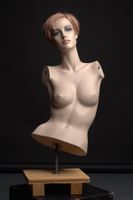 Schaufensterfigur Torso weiblich mit Perücke — Vintage-De...