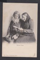 Davos   :   alte Ansichtskarte mit Davoser Typen 1907