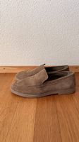 Massimo Dutti SPLIT LEATHER LOAFERS - Slipper - beige Gr. 38