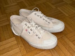 Superga White Canvas Sneakers - Timeless Style, Size 40
