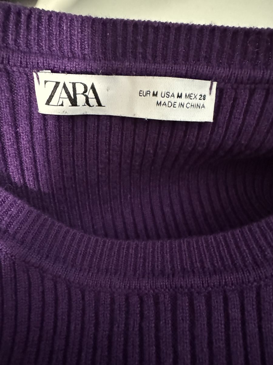 Zara Vestiti: Elegantes, violettes Strickkleid, Grösse M – Usato da Olten venduto da bir_k96n 4
