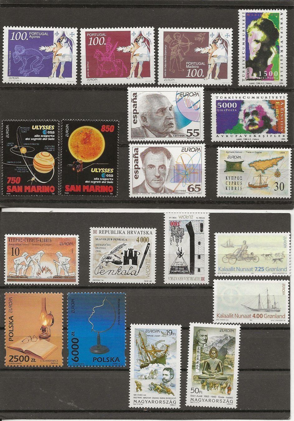 Tous les timbres: Europa Tous les pays 1994 ** – Neuf (Voir description) à Sion par PierreP01 3