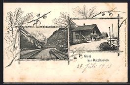 Burglauenen, Bahnstrecke, Strassenpartie