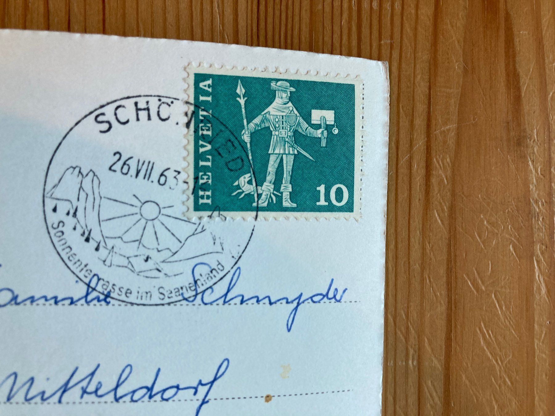 Cartoline postali: Schönried - AK 1963 – Usato da Oberuzwil venduto da Henri09 1
