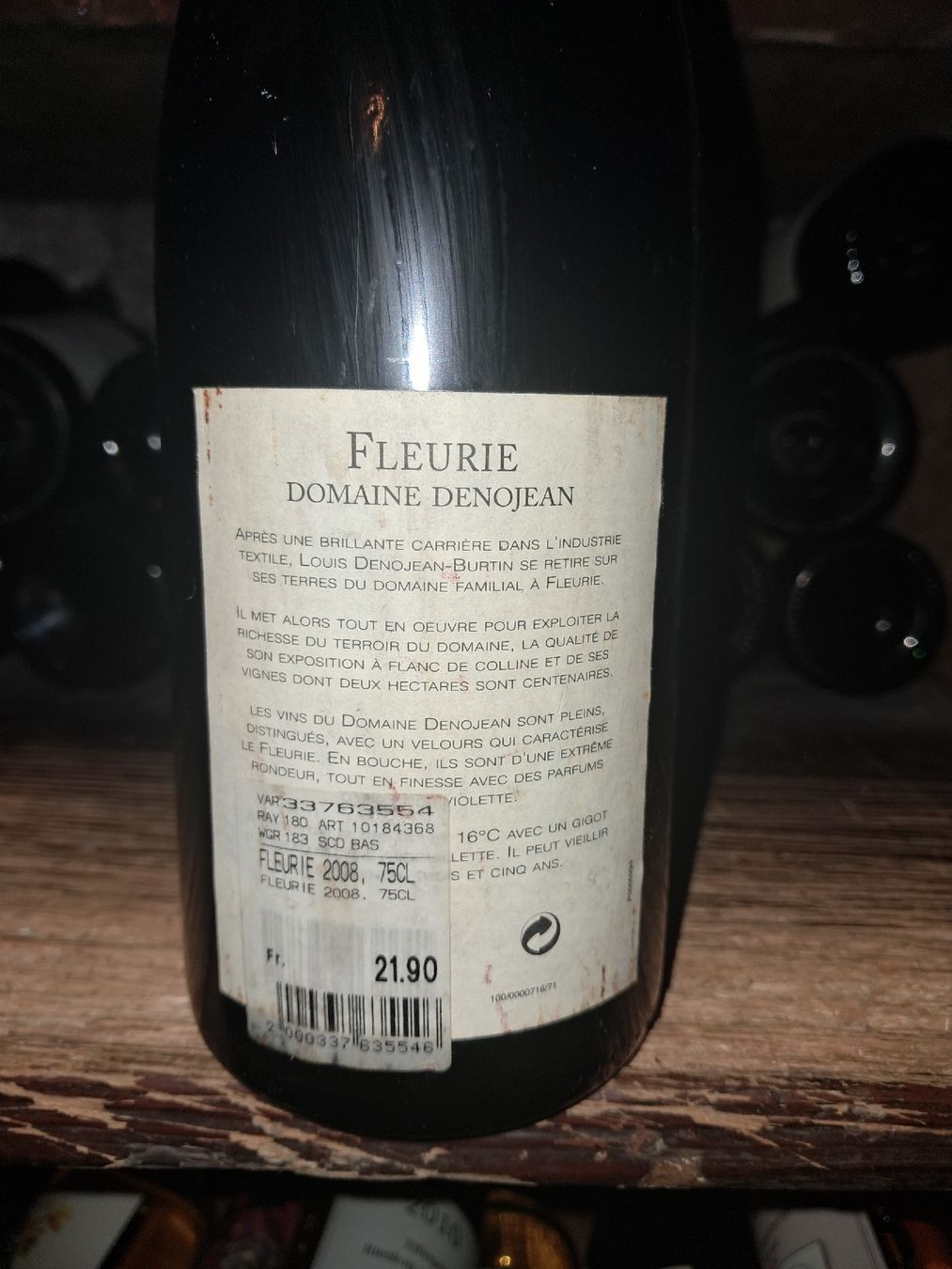 Vino: Fleurie Domaine Denojean 2008 – Nuovo e nell'imballaggio originale da Le locle venduto da juliensaran 3