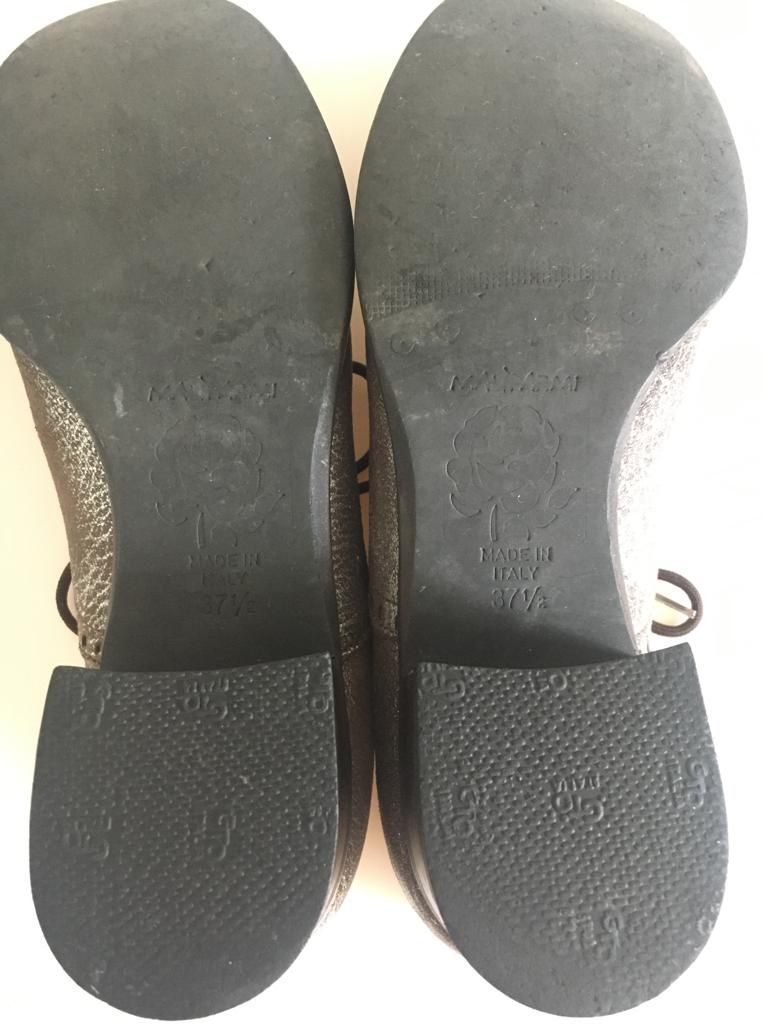 Maliparmi Damenschuhe: Maliparmi Schuhe, Gr 37 1/2, Leder, Silber/grau – Gebraucht aus Dornach von Snow54 3