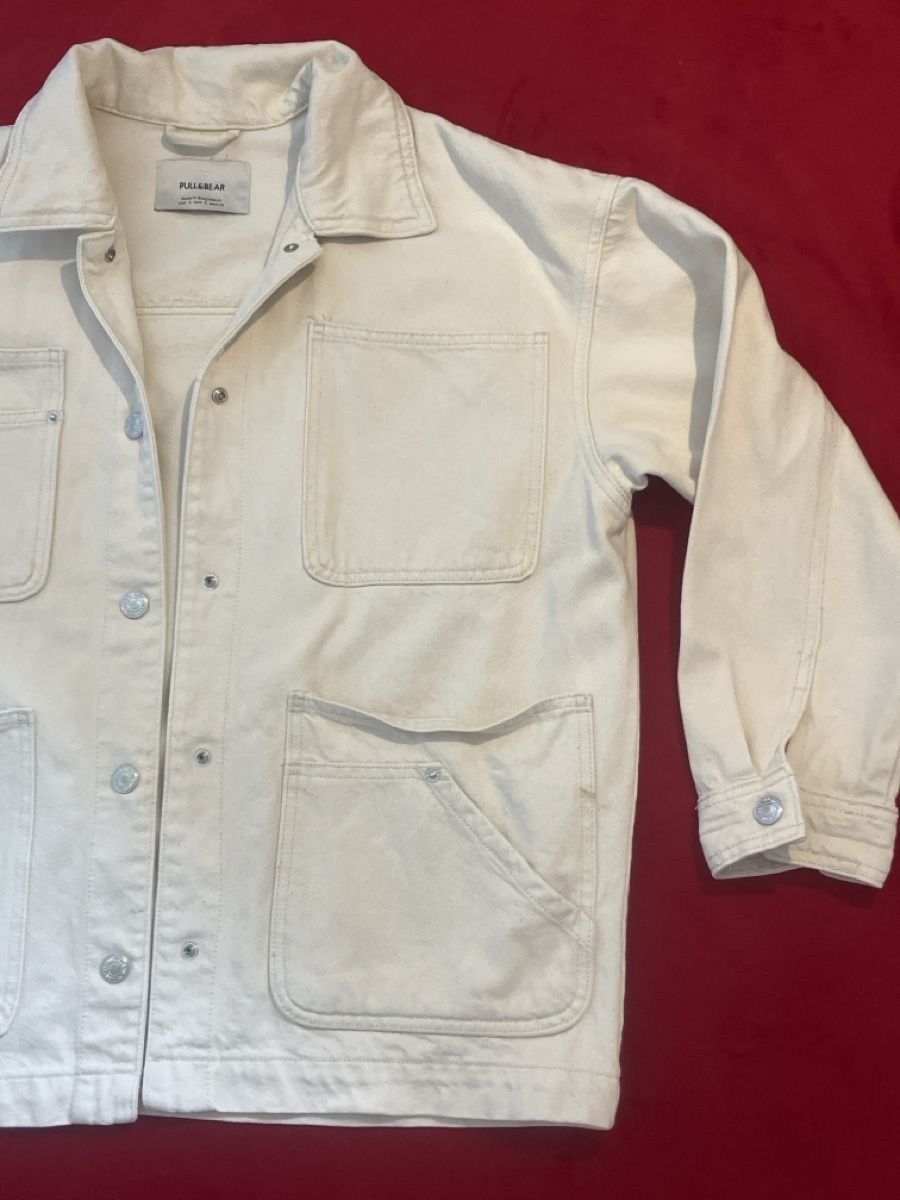Pull&Bear Giacche: Pull&Bear Jacke, creme-weiss, Gr. S, neuwertig – Usato da Muralto venduto da jac_hkz5 1