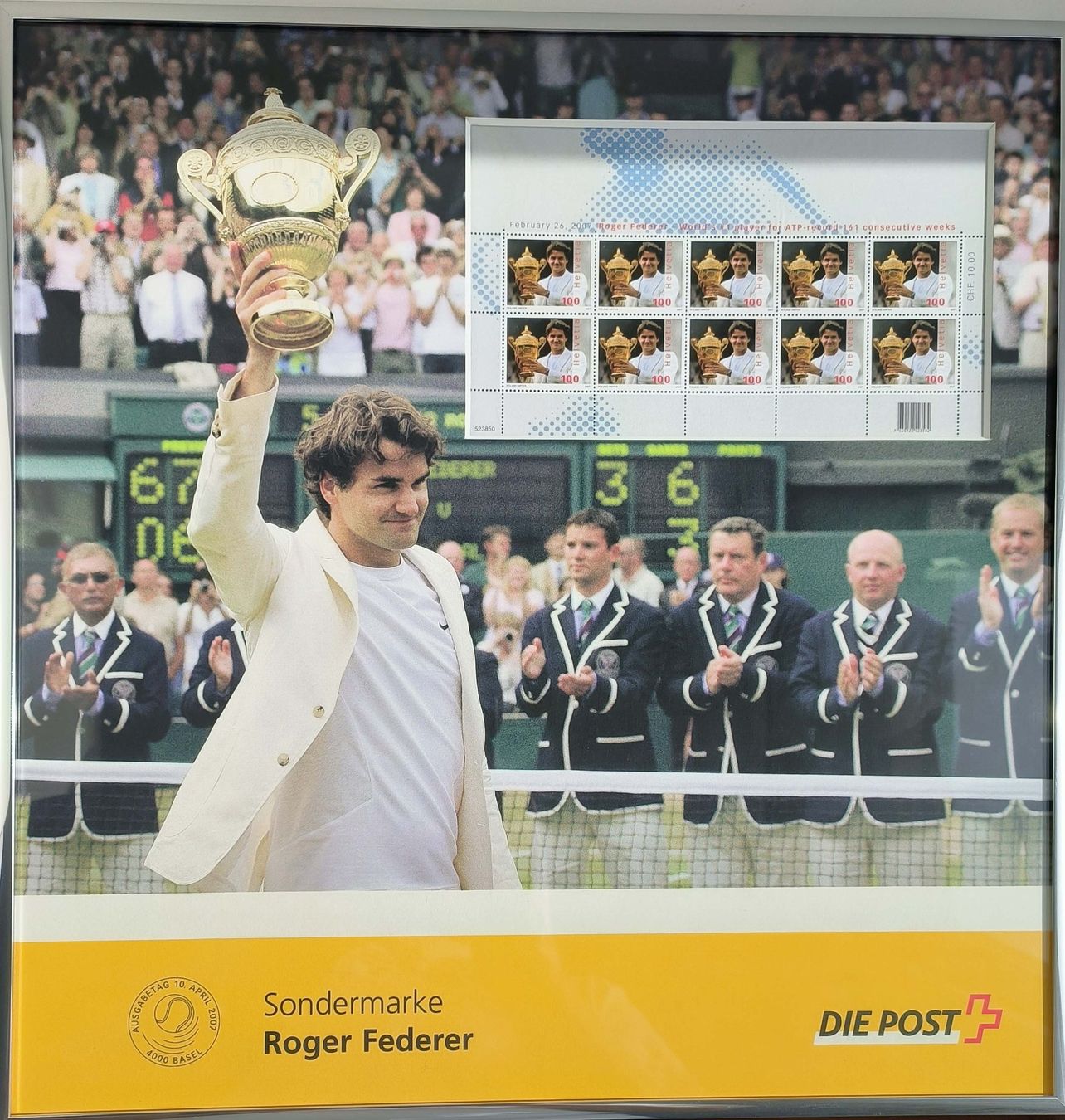 Tutti i francobolli: Roger Federer-Sondermarke der Post – Usato da Biel-Benken BL venduto da Circulatrix