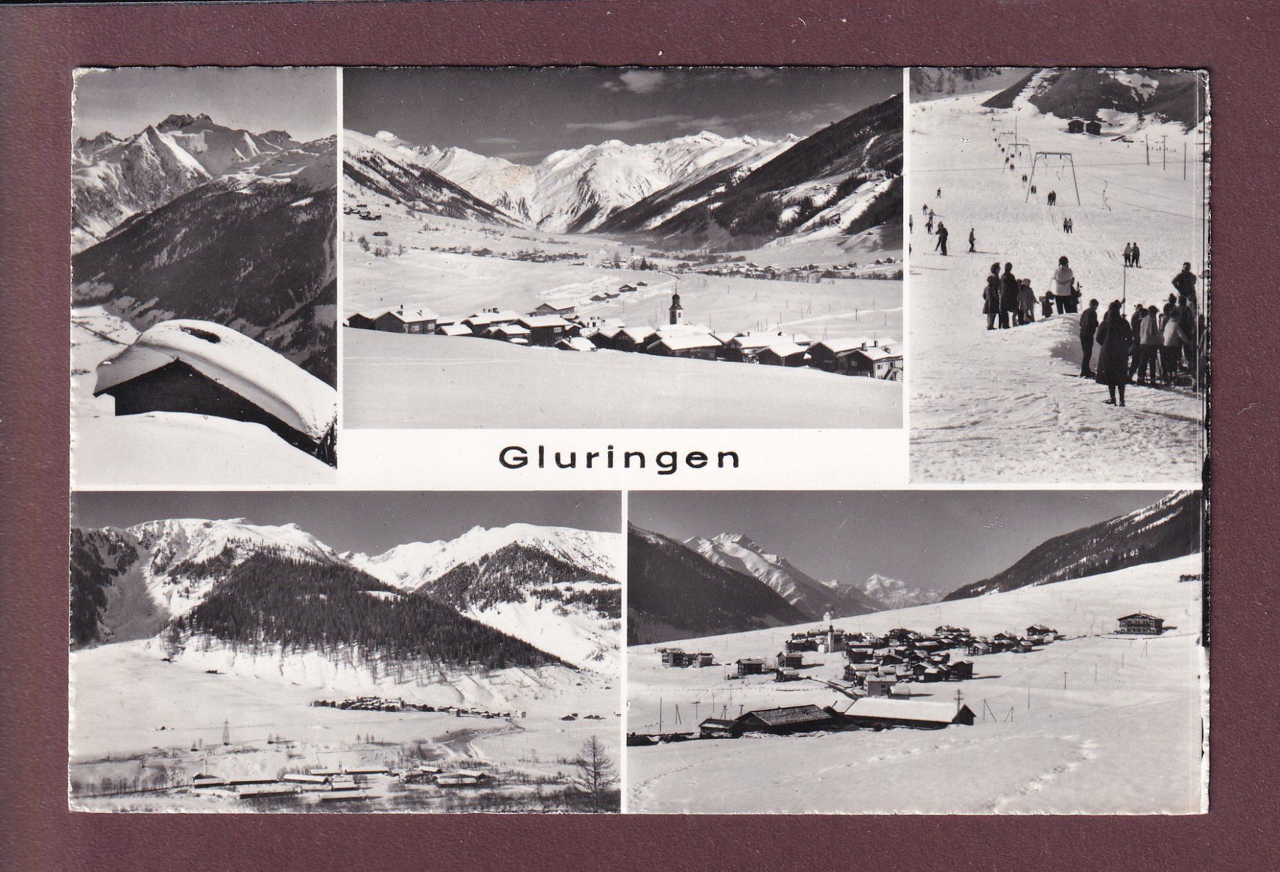 Cartoline postali: GLURINGEN - 5 Bilder - 1960 – Usato da Pully venduto da nicecards