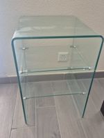 Table d'appoint, petite étagère en verre