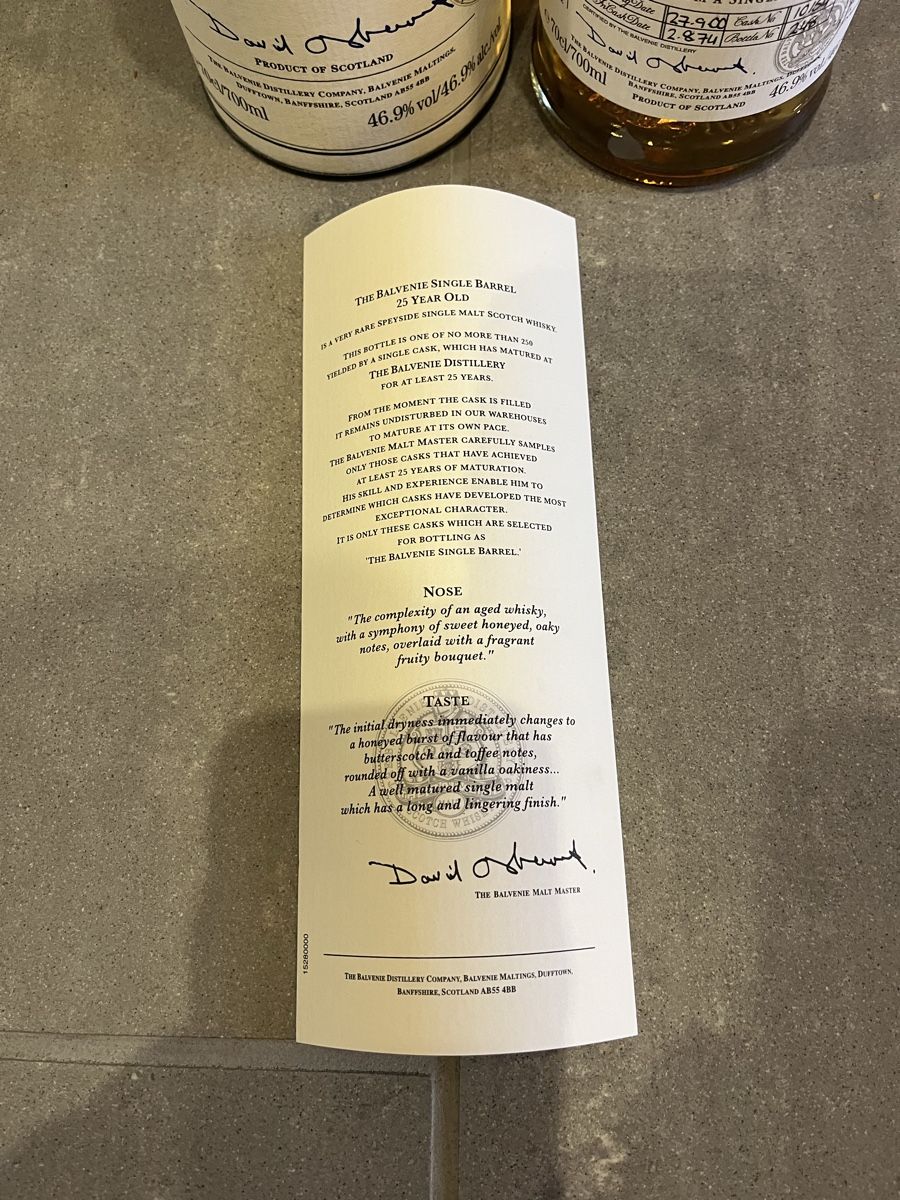 Balvenie Bevande alcoliche: The Balvenie Single Malt Whisky – Nuovo e nell'imballaggio originale da Neerach venduto da fuz_8d7l 4