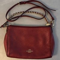 COACH Bag Metallic Burgundy