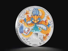 1 OZ LUNAR 3 III YEAR OF THE DRAGON 2024 SILBER UNZE COLORED