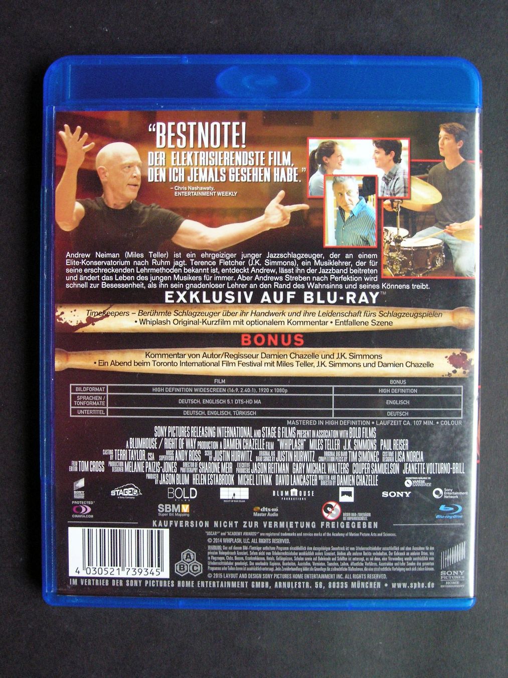 Tutti i DVDs: Whiplash [Blu-ray] – Usato da Zuzwil SG venduto da vette13 1