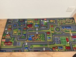 Spielteppich Strassenmotiv bunt rechteckig guter Zustand