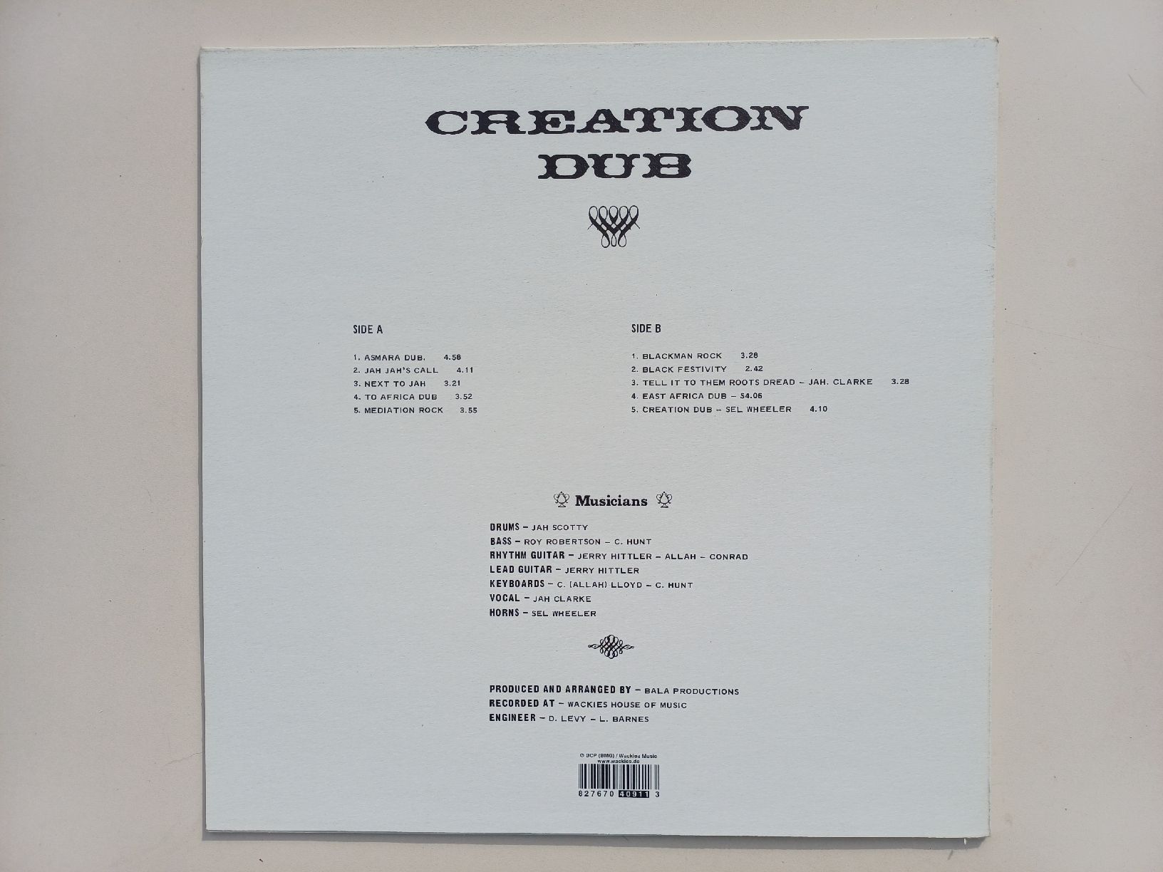 Vinyles: Wackies (Label) "Creation Dub" LP – Neuf (Voir description) à Begnins par Drastic-Sound 1