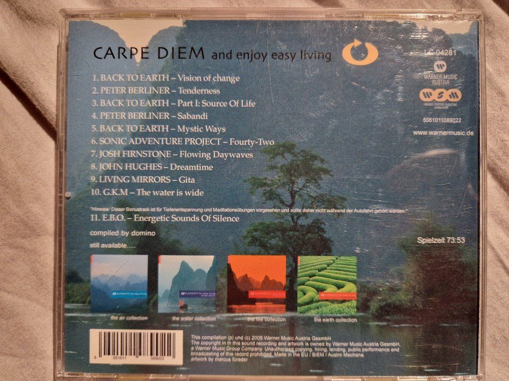 CD: Carpe Diem: Enjoy easy Living – Usato da Brittnau venduto da Zibu 1