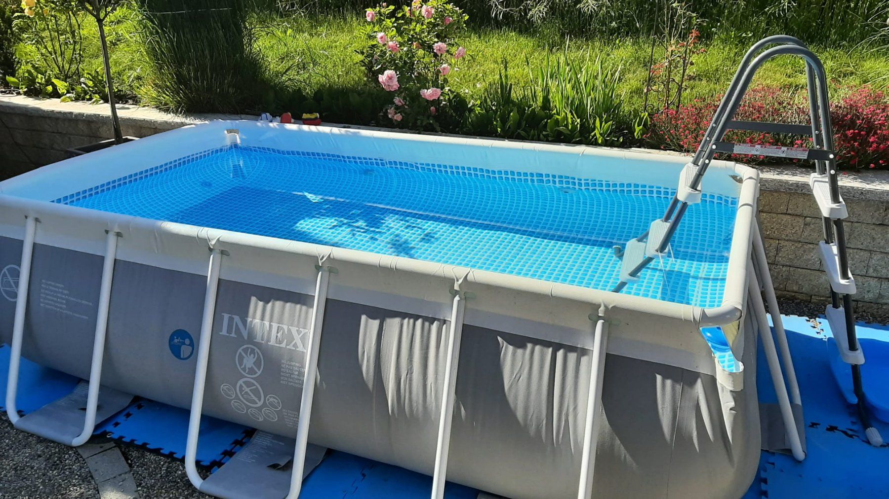 Intex Schwimmbad: Intex Pool-Set Prism Frame, 3.0m x 1.75m x 0.80m – Gebraucht aus Lanzenneunforn von