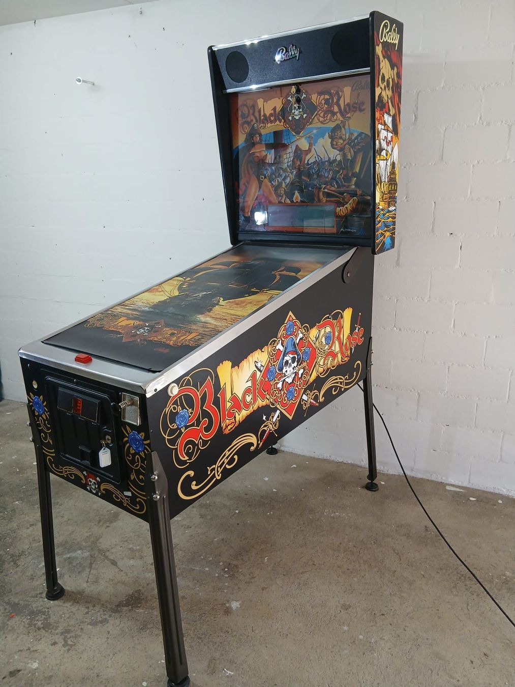 Flipper: flipperkasten flipper bally black Rose  – Usato da Leibstadt venduto da Retrowelt 9