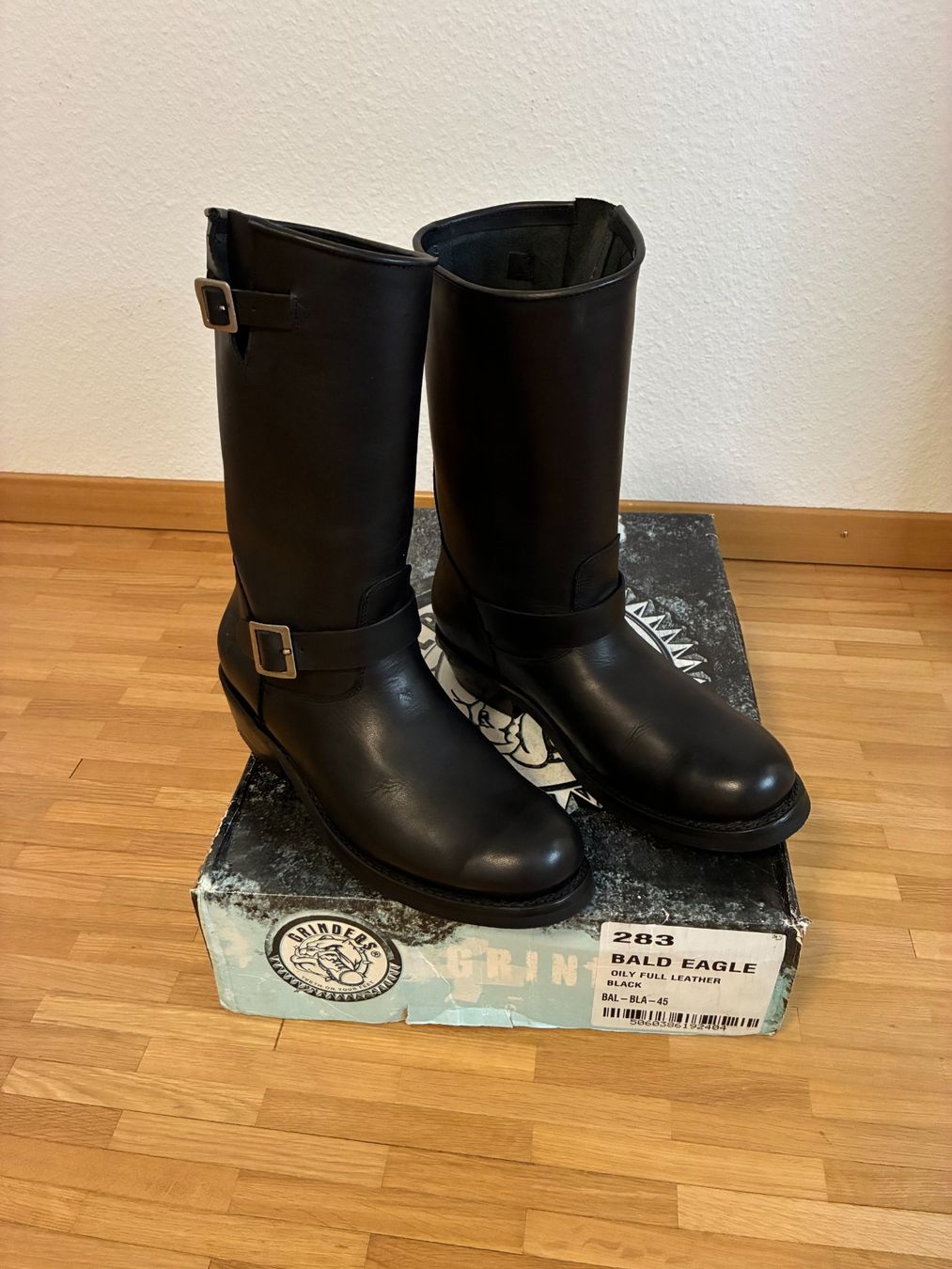Scarpe da uomo: Grinders Bald Eagle oily full leather black EU 45 UK11 – Usato da Zug venduto da cle_xyh2 1