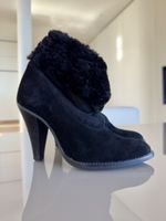 Steve Madden Black Genuine Suede & Shearling Boots Size 36,5