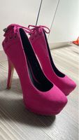Pinke High Heels in Wildlederoptik, Grösse 37, neuwertig
