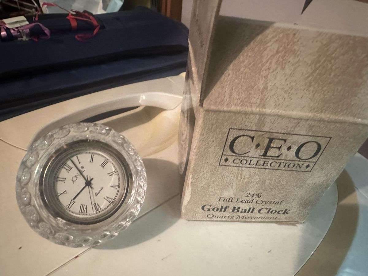 Orologi da terra & Orologi da parete: Steh Uhr Golf Ball clock c.e.o. Collection – Usato da Wettingen venduto da Phibras