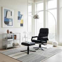 Vintage Unico Dreh-Sessel mit Fußhocker – 1970er Jahre