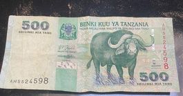 500 Tanzania Shillings Banknote
