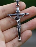 UNISEX ANHÄNGER EDEL KREUZ EDELSTAHL MASSIV MIT KETTE