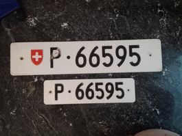 2x Nummernschild PTT Post ausrangiert 66959