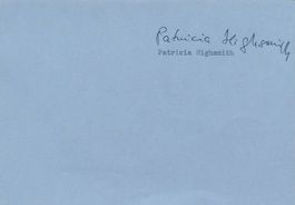 Patricia Highsmith (1921-1995) Autorin - sign. Blatt 1983
